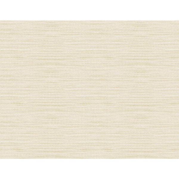 Seabrook Designs 60.75 sq. ft. French Vanilla Toweling Faux Linen Paper Unpasted Wallpaper Roll