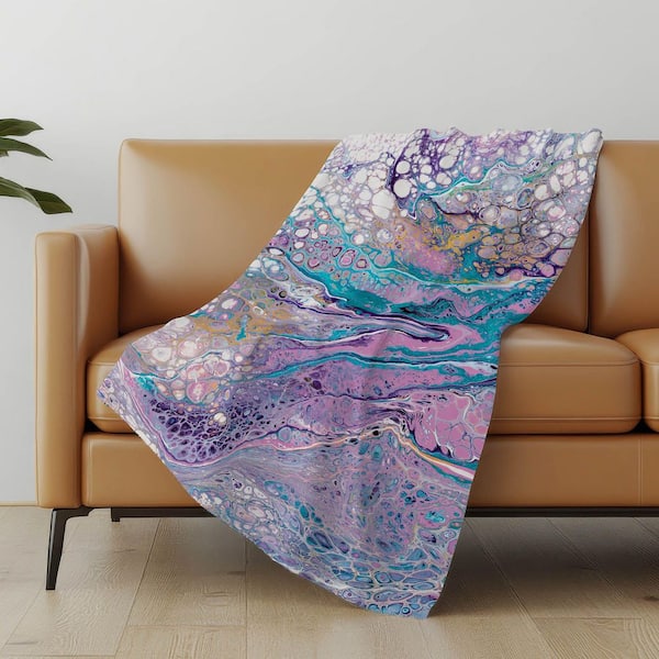 Premium Machine Washable ASB64 Periwinkle 50 in. x 70 in. Sherpa Throw Blanket