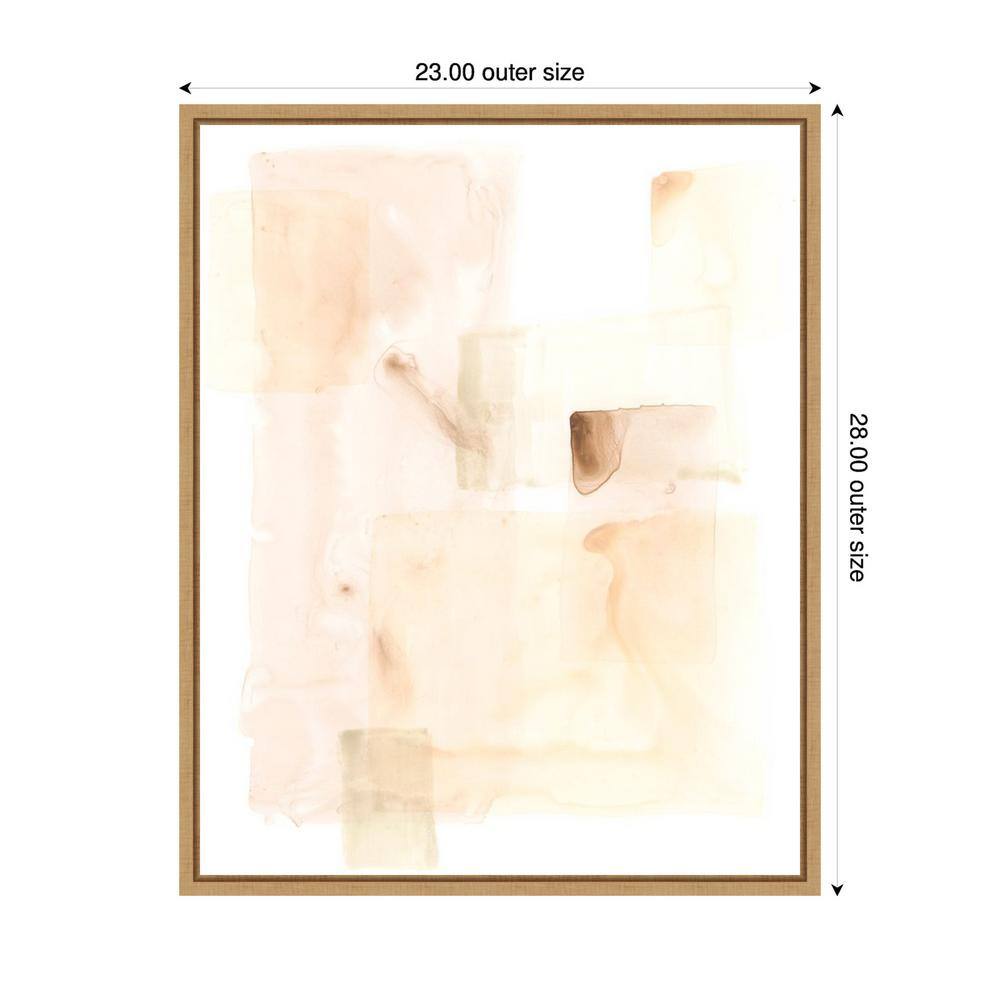 Liquid Chiffon I Abstract Beige and Light Brown Canvas Art