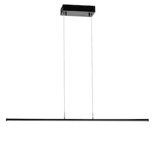 Conley 39.5 in. Dimmable Adjustable Integrated LED Black Metal Linear Pendant Light
