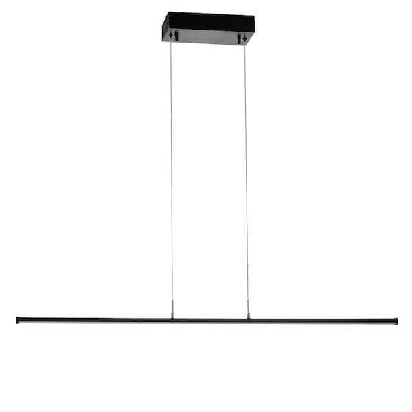 Conley 39.5 in. Dimmable Adjustable Integrated LED Black Metal Linear Pendant Light