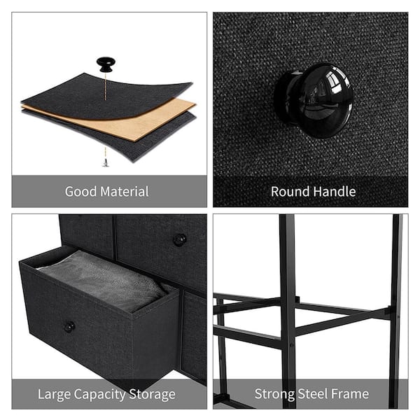 REAHOME 8 Drawer Steel Frame Bedroom Storage Organizer Chest Dresser, Dark  Taupe - On Sale - Bed Bath & Beyond - 36797974