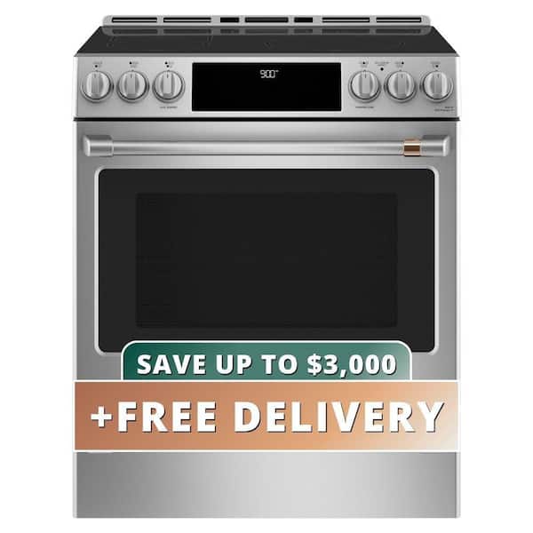 30 in. 5 Burner Element Slide-In Smart Induction Range with Convection in Stainless Steel, Self Clean