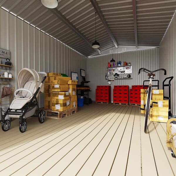 PABIMIA 14 ft. W x 12 ft. D Outdoor Metal Shed Storage Heavy Duty