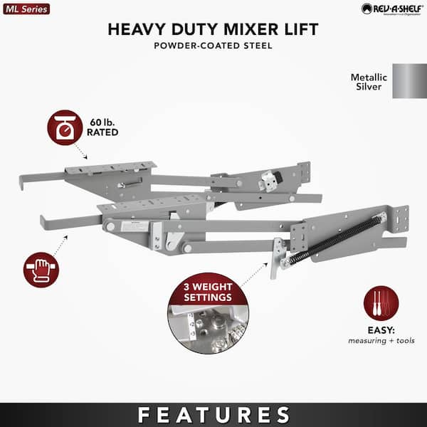 Rev-A-Shelf Heavy-Duty Appliance Lift with Maple Shelf Soft Close  ML-MPHDSCCR-18 - The Home Depot