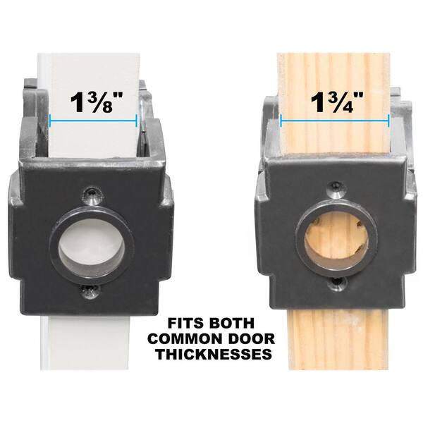 Door Lock Installation Kit For Wood Doors - Carbon Steel Hole Saws & Template For Deadbolt Installation