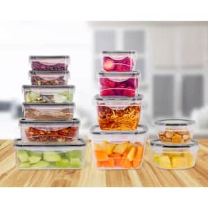NutriChef 24 pc. Stackable Borosilicate Glass Food Storage Container Set,  Gray at Tractor Supply Co.