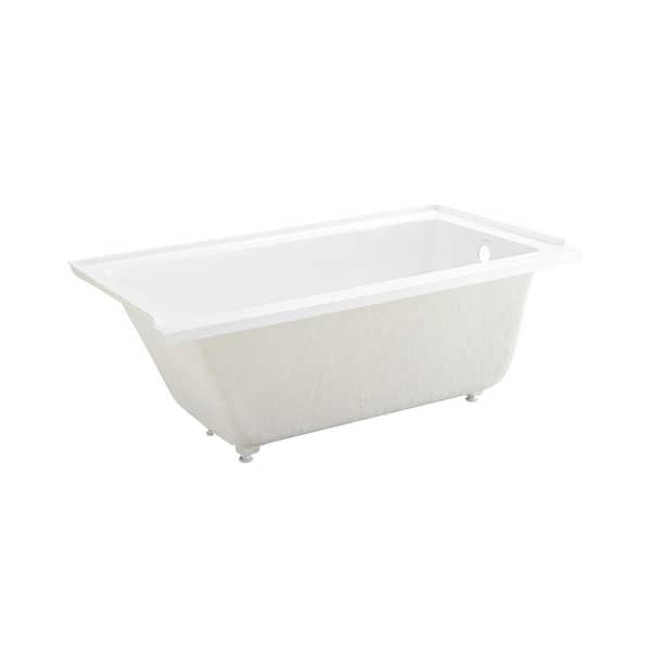 Voltaire 66 x 32 in. Acrylic Right-Hand Drain with Integral Tile Flange Rectangular Drop-in Bathtub in white