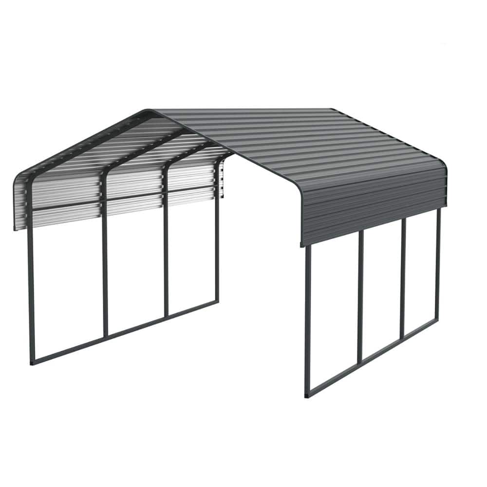 MM MODERN MUSE 10 ft. x 15 ft. Metal Carport with Enhanced Base ...