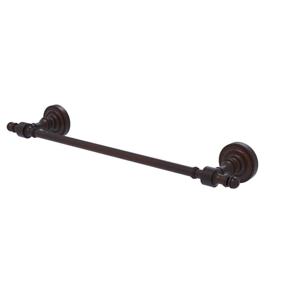 UPC 013895982351 product image for Retro Dot Collection 36 in. Wall Mounted Towel Bar in Venetian Bronze | upcitemdb.com