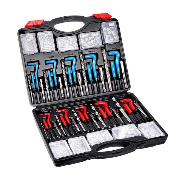 Helicoil Thread Repair Kit, Specialty Fastener 338-Piece SAE and Metric Rethreading Tool Kit, 1/4 in. 5/16 in. 3/8 in.
