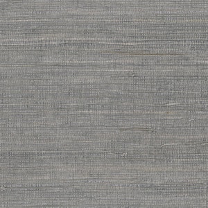 Grey Pearl Grass Cloth Non-Pasted Wallpaper Roll (Covers 72 Sq. Ft.)