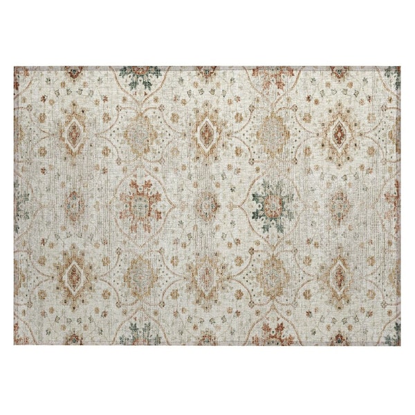 Chantille Machine Washable Indoor/Outdoor Abstract ACN3100 Cream 2 ft. x 3 ft. Accent Rug