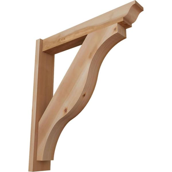 Ekena Millwork 6 in. x 34 in. x 30 in. Western Red Cedar Fuston Traditional Smooth Outlooker