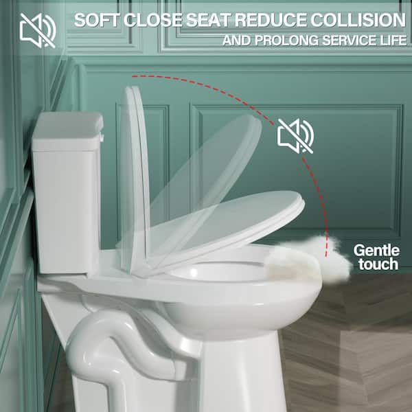 Kuomih 21 in. Extra Tall Toilet 2-Piece 1.28 GPF Single