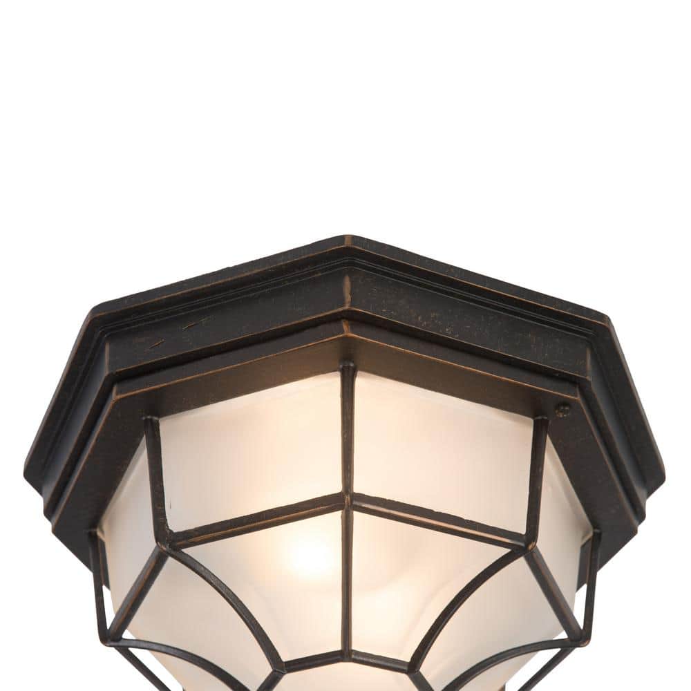 Serge Oil Rubbed Bronze Outdoor Flush Mount Ceiling Light