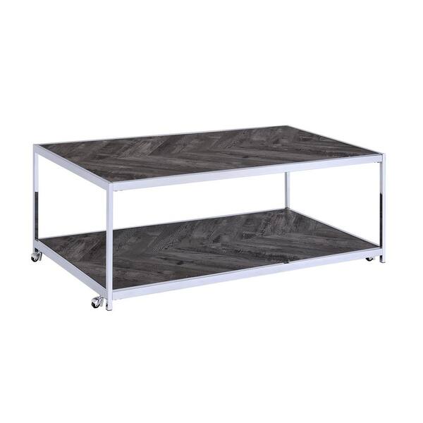 Picket House Furnishings Lennon Rectangle Chrome 48 in. Coffee Table