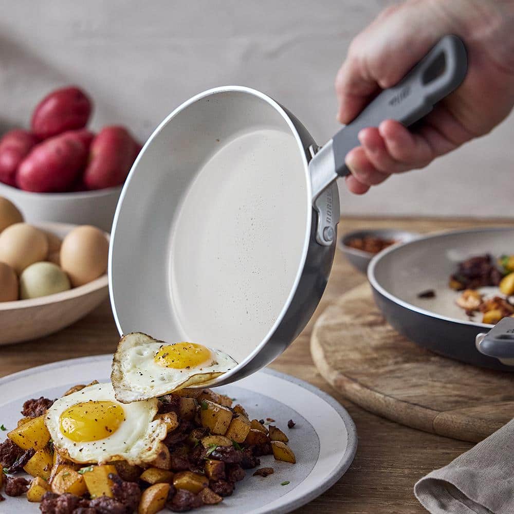 Graphite Gray 2-Piece Ceramic Nonstick Aluminum Fry Pan Set