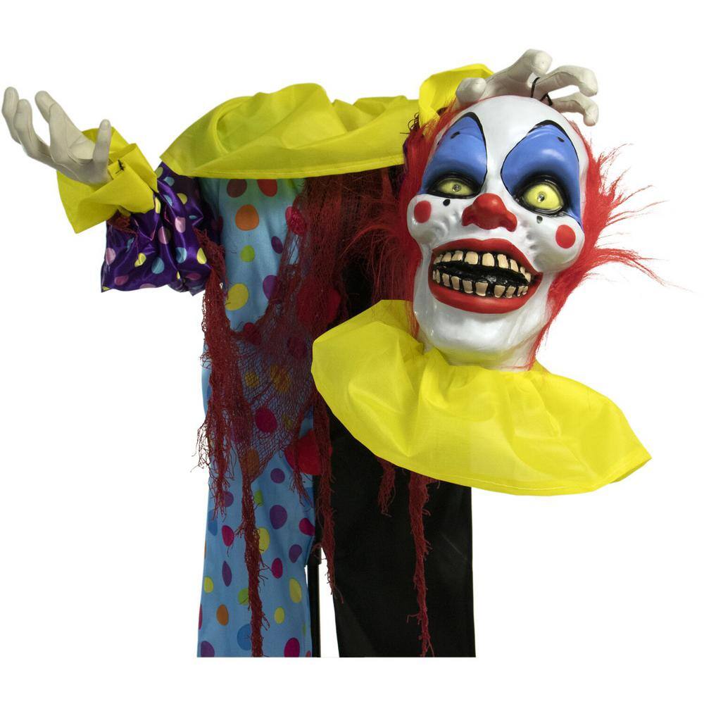 Life-Size Scary Talking Clown with Flashing Red Eyes