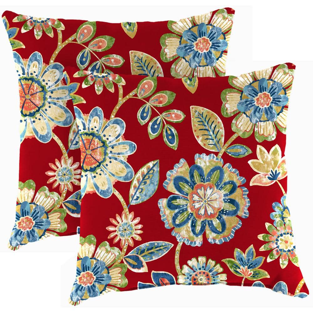 Jordan Manufacturing 18 in. L x 18 in. W x 4 in. T Outdoor Throw Pillow ...