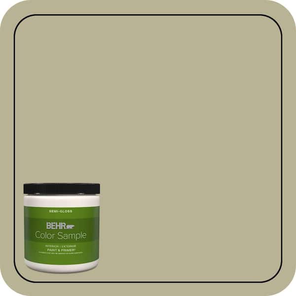 BEHR PREMIUM PLUS 8 oz. #PPU9-09 Seedling Semi-Gloss Interior/Exterior Paint & Primer Color Sample