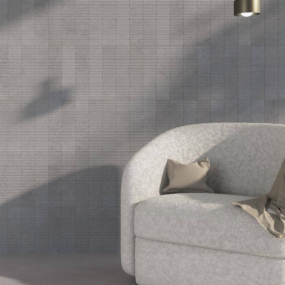 Gray 3x12 Matte Ceramic Brick Look Subway Wall Tile