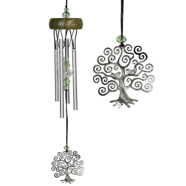 WOODSTOCK CHIMES Signature Collection, Wind Fantasy Chime, 24 in. Silver Wind Chime WFCTL