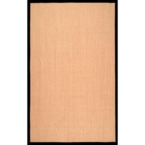 nuLOOM Orsay Machine Woven Jute Black 5 ft. x 8 ft. Area Rug