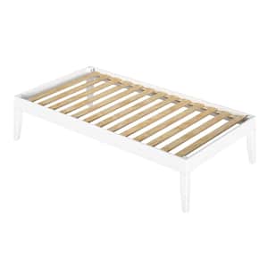 Pheba White Wood Frame Twin Platform Bed
