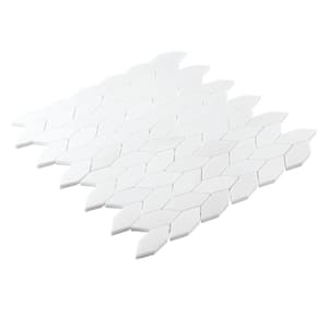 Channing Pearl Elongated Hex White 12 in. x 12 in. Smooth Natural Stone Mosaic Wall and Floor Tile (5.3 sq. ft./Case)