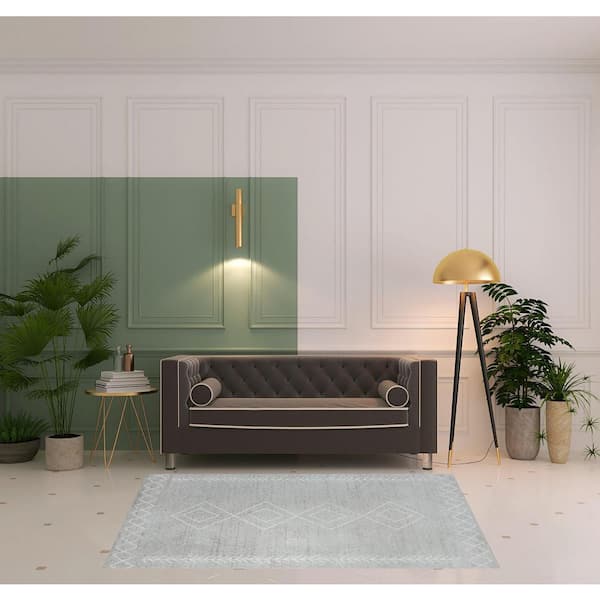 Gray 5 ft. x 7 ft. Diamond Area Rug