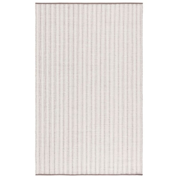 SAFAVIEH Vermont 5 ft. x 8 ft. Gray/Ivory Striped Modern Area Rug