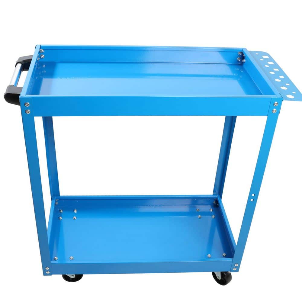 2 Tier Blue Rolling Mechanic Tool Cart, Heavy Duty Steel Utility Cart with Lockable Wheels, 400 lb. Capacity price history on PriceWatchPro