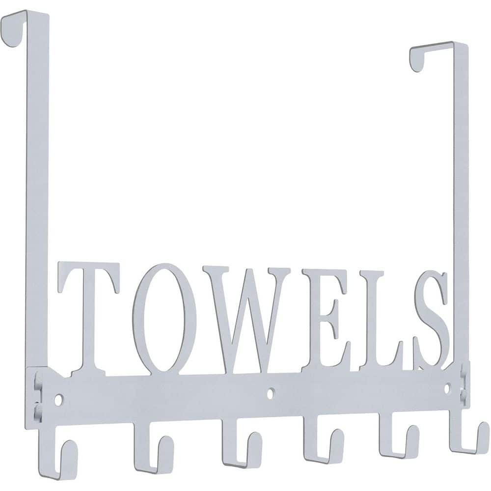 Over The Door Hooks Bathroom J-Hook Robe/Towel Hook Wall Mounted Towel Hanger in Silver Grey price history on PriceWatchPro