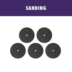 Rotary Tool 5-Piece 1-1/4 in. Sanding Disc Multi-Pack (60, 120, 240 Grit) (For Metal, Plastic and Wood)