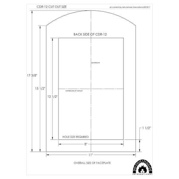 Minuteman International Black Rectangular Indoor or Outdoor