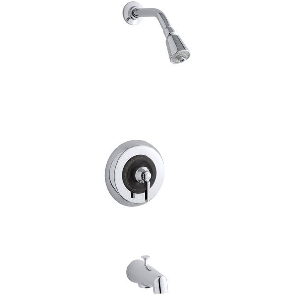 KOHLER Triton 1-Handle Rite-Temp Pressure-Balancing Tub and Shower Faucet Trim Kit in Polished Chrome (Valve Not Included)