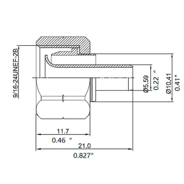 3/8 in. Compression Brass Nut Fitting