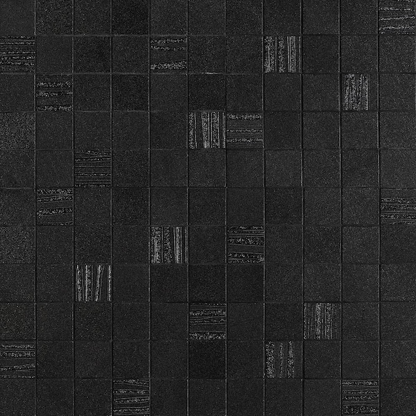 Ivy Hill Tile Echo Charcoal Gray 11.81 in. x 11.81 in. Textured Mosaic Porcelain Floor and Wall Tile (0.97 sq. ft./Each)