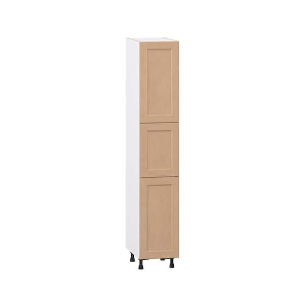 Lakewood Sugar Cookie Shaker Assembled Pantry Kitchen Cabinet (15 in. W x 84.5 in. H x 24 in. D)