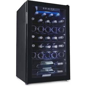 18.9 in. 34-Bottles Wine Cooler and 34-Can Beverage Cooler in Black with Digital Thermostat