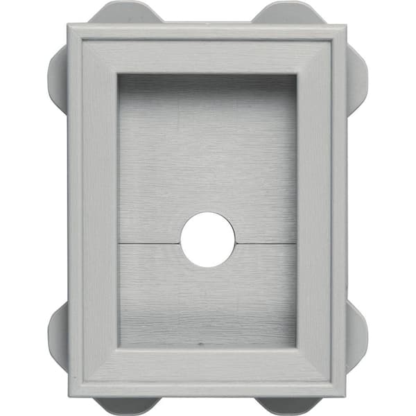 Builders Edge 5.0625 in. x 6.75 in. #030 Paintable Wrap Around Universal Mounting Block