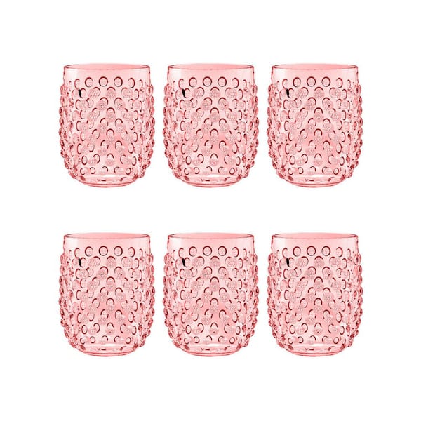 Hobnail 15 oz. Contemporary Dishwasher Safe Wine Glass Set (Set of 6)