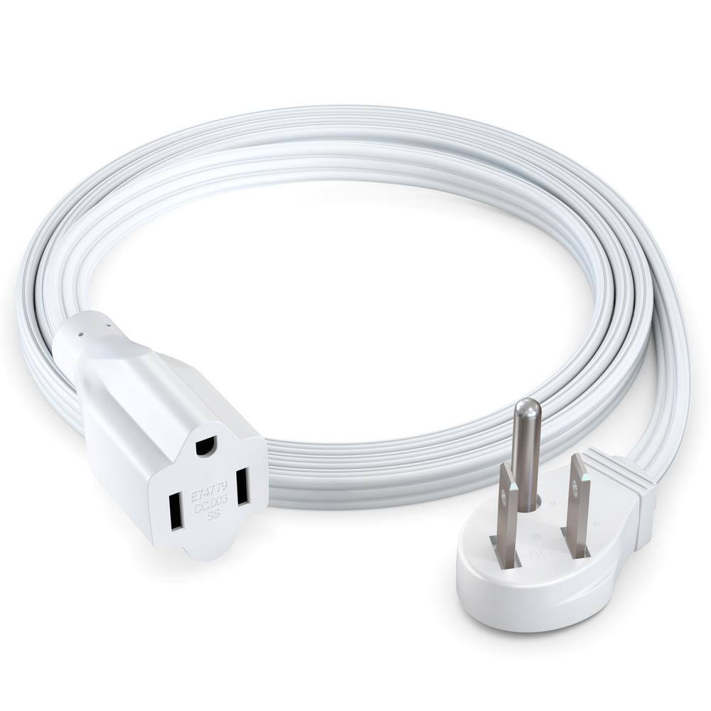4 ft. 16/3 Light Duty Indoor Extension Cord Angled Flat Plug Flat Wire, 13Amps, White price history on PriceWatchPro