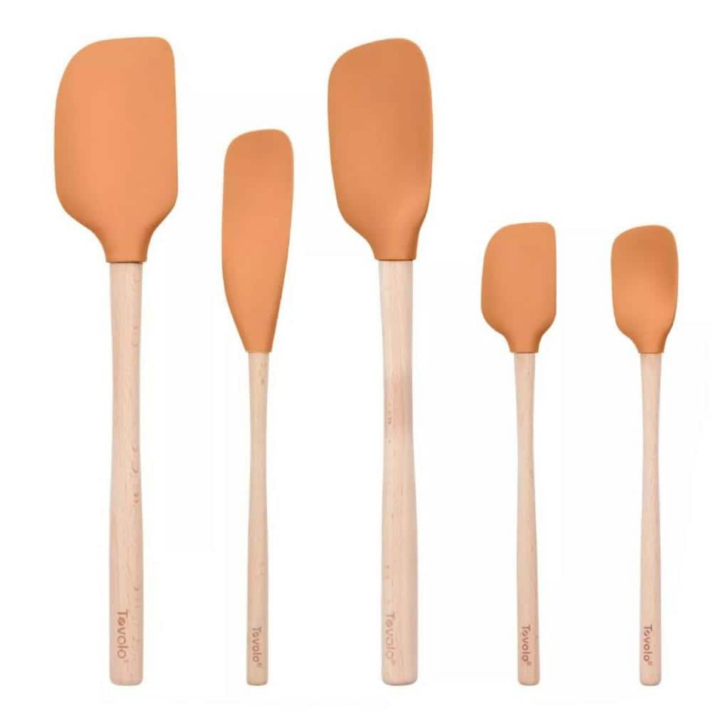 Spectrum Flex-Core Spatula Wood Handled Set (Set of 5)