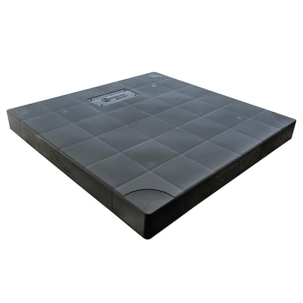 Cambridge 32 in. x 32 in. x 3 in. Plastic Central Air Conditioner Condenser Pad Black
