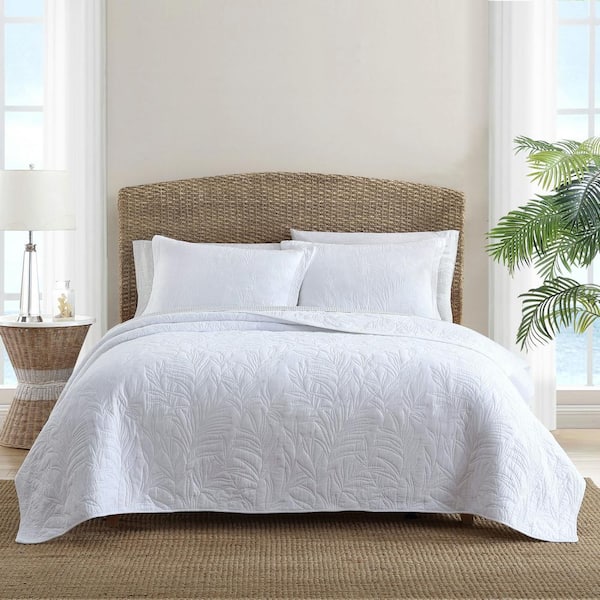 Tommy Bahama Solid Quilt Set - White - Twin