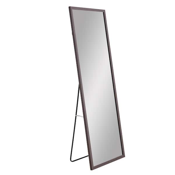 COWLOWN 22.8 in. W x 65 in. H Rectangular Wood Framed Wall Bathroom Vanity Mirror, Full-length Dressing Mirror in Gray