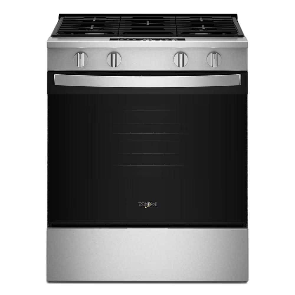 30 in. 4 Burners Slide-In Gas Range in Stainless Steel with No Preheat and Slow Cook Modes price history on PriceWatchPro