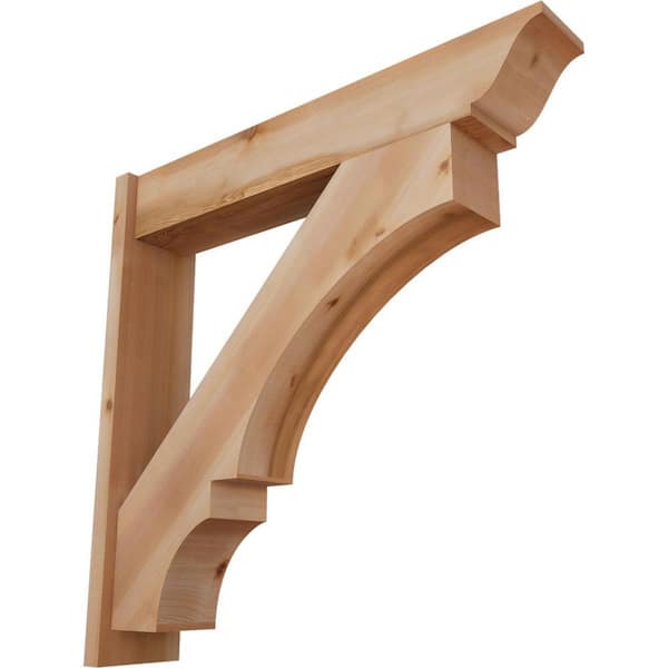 Ekena Millwork 8 in. x 38 in. x 38 in. Western Red Cedar Balboa Traditional Smooth Outlooker